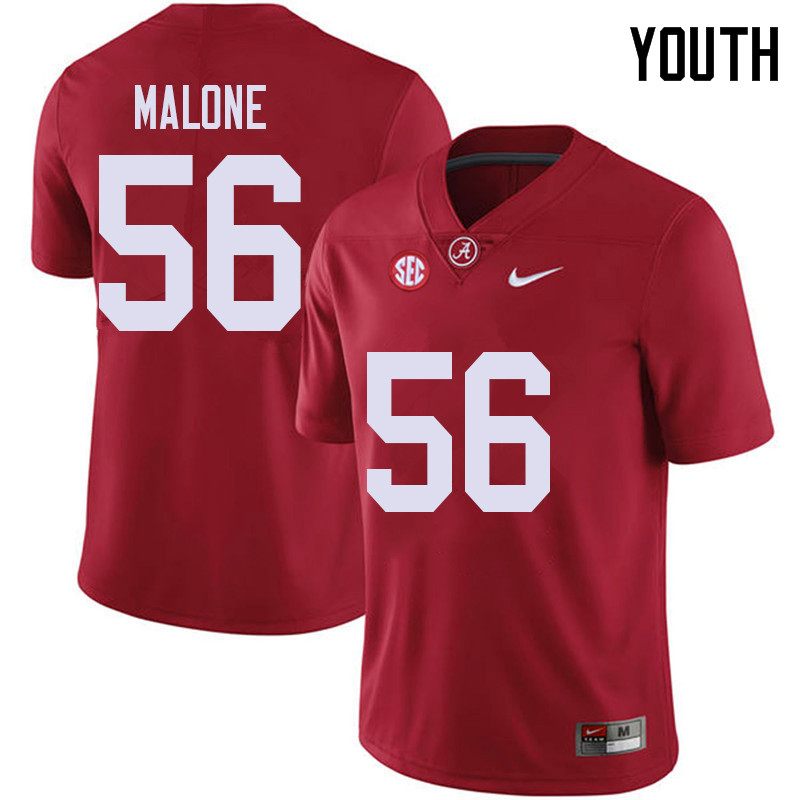 Youth #56 Preston Malone Alabama Crimson Tide College Football Jerseys Sale-Red